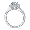 Real 1 Ct Moissanite Rings For Women 100% 925 Sterling Silver Wedding Party Ring Sparkling Ring Female Fine Jewelry