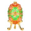 Egg Jewelry Trinket Box Retro Rhinestones Faux Pearl Box Decoration Ornaments Gift