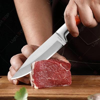 Boning Knife Meat Cleaver Stainless Steel Kitchen Mongolian Hand Meat Knife Roasted Whole Lamb Steak Knife with Knife Cover