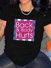 Casual Tshirt Fabric Crew Neck Sleeve With Back Body Hurts Letter Harajuku Sleeve Casual Clothing Street Aesthetic Clothes