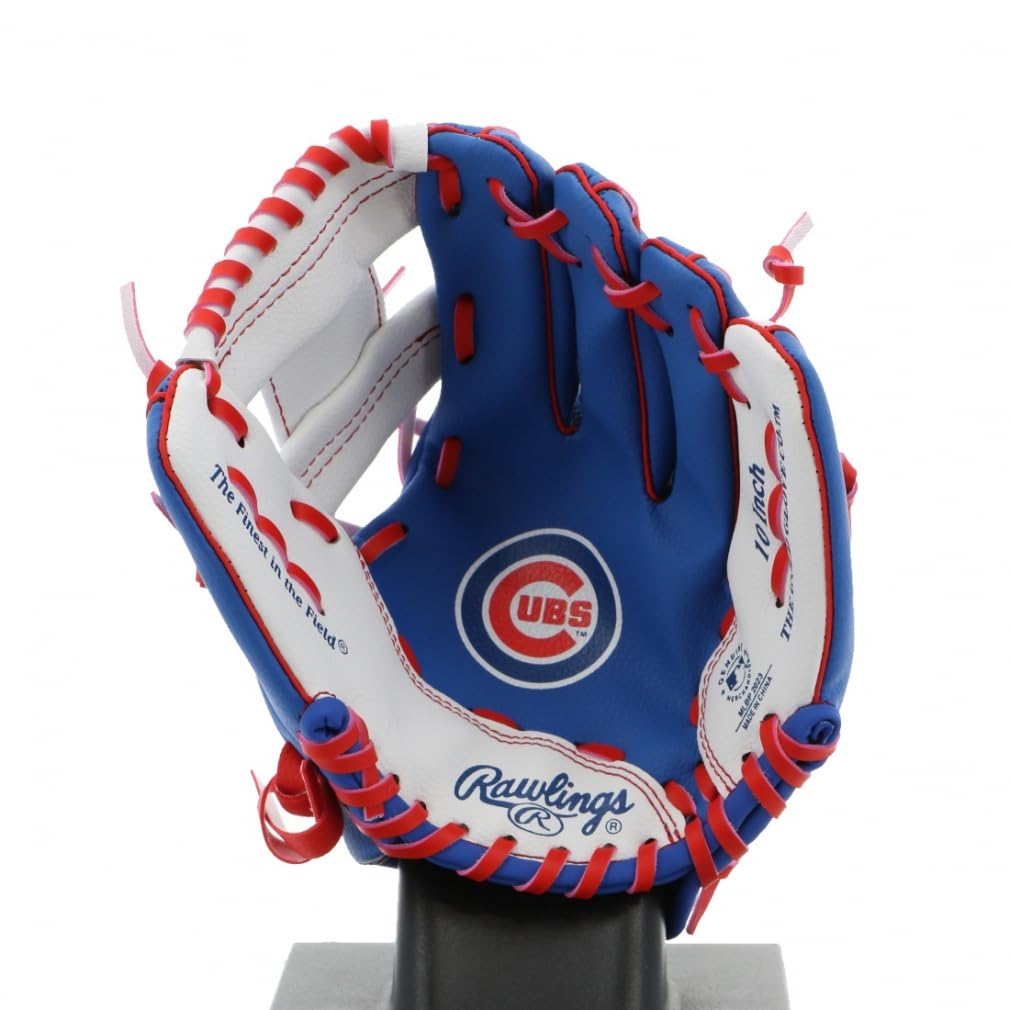 Rawlings Baseball Glove for Juniors and Team Logo MLB Player Chicago Glove Kids, Glove, Series, Cubs, 10-inch (CHC10-22000008111)