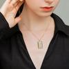 Vintage Tarot Card Pendant Necklace Rectangular Pendant Necklace Copper Texture for a Touch of Mystery and Wisdom
