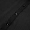 Black Mesh Turn-Down Collar Puff Sleeve Women's Shirt - 2025 New European & American Autumn Fashion