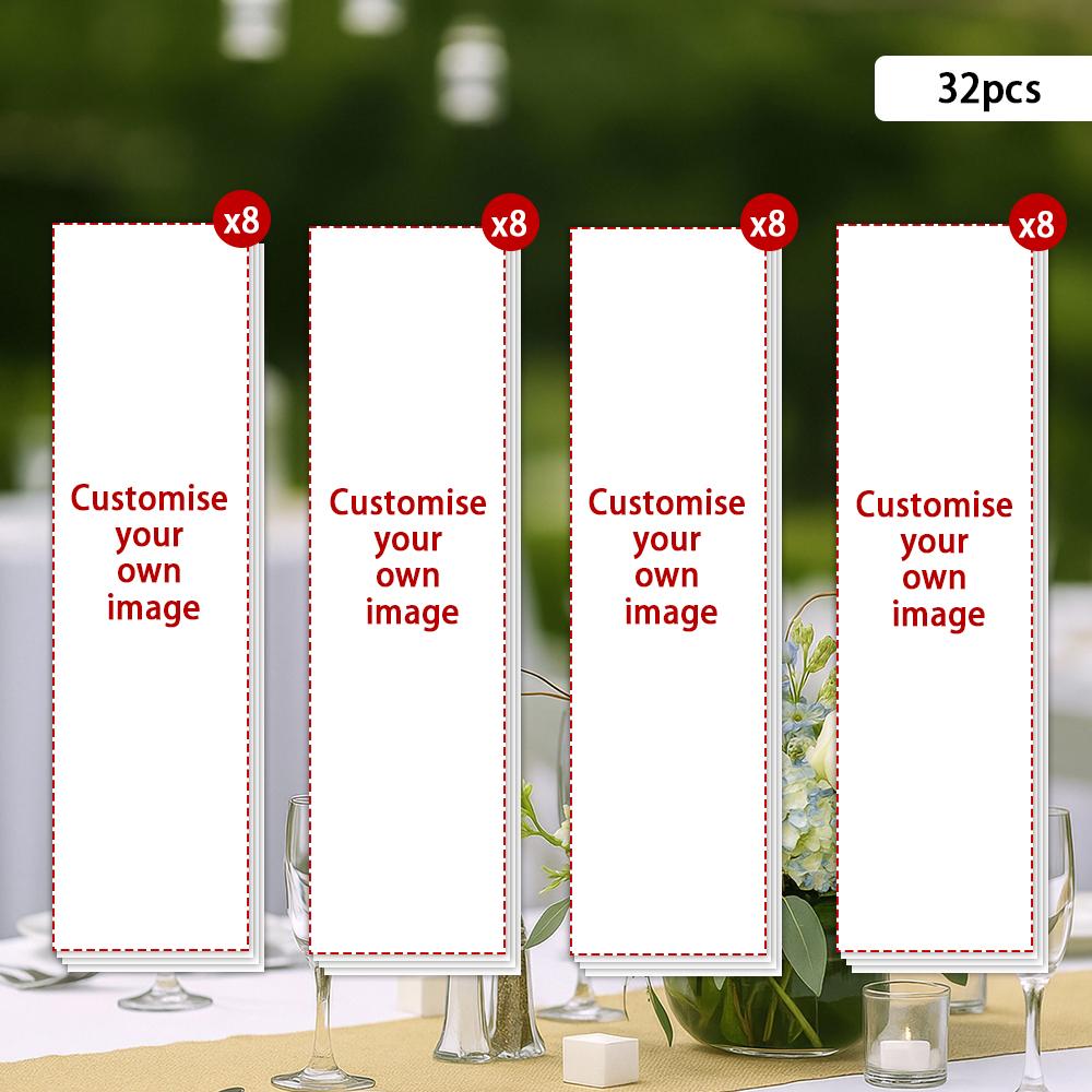 32pcs Custom Bookmarks Set, Personalized Image Design, Wedding & Home Decor, Christmas Gift, Affordable Luxury, Ideal