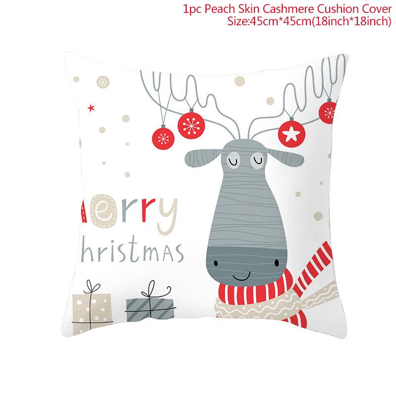 Home Decor Merry Christmas Pillowcase Home Christmas Decorations Christmas Gift Ornament Pillowcase 45x45cm Funda De Almohada