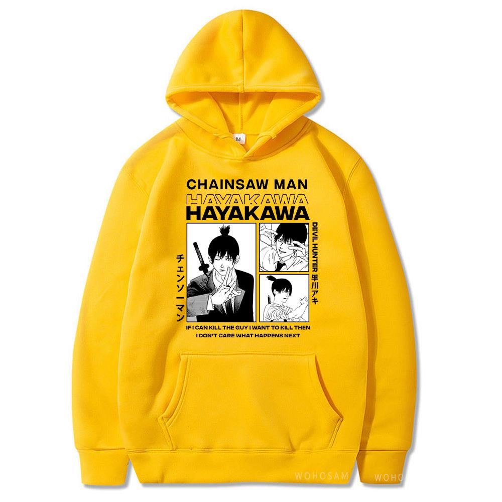 

Толстовки с капюшоном в стиле аниме «Человек бензопилы» Хаякава Аки Манга с принтом для мужчин и женщин, большие размеры с принтом мультфильмов, топы с капюшоном и длинными рукавами, толстовки унисекс 4XL жёлтый