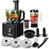 Food Processor, TopStrong 11-in-1 Food Processor and Blender with Chopping Blending Kneading Grinding Whisking Juicing, 1100W