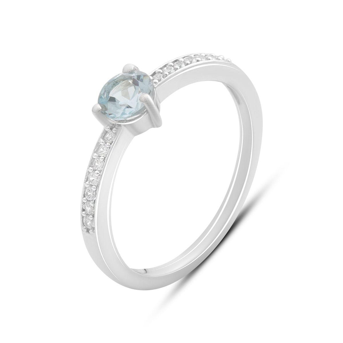 

Silver ring with natural topaz 0.767ct, item weight 2.03 gr (2188230) 17 небо синє світло кольору