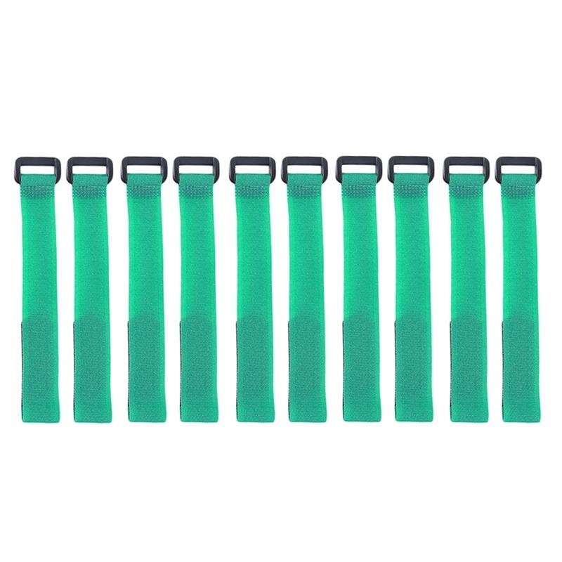 10 pièces/set Attache de canne à pêche réutilisable Sangle Attaches Attache Crochet Boucle Attaches Ceinture Bandage de pêche Outil de pêche d'extérieur