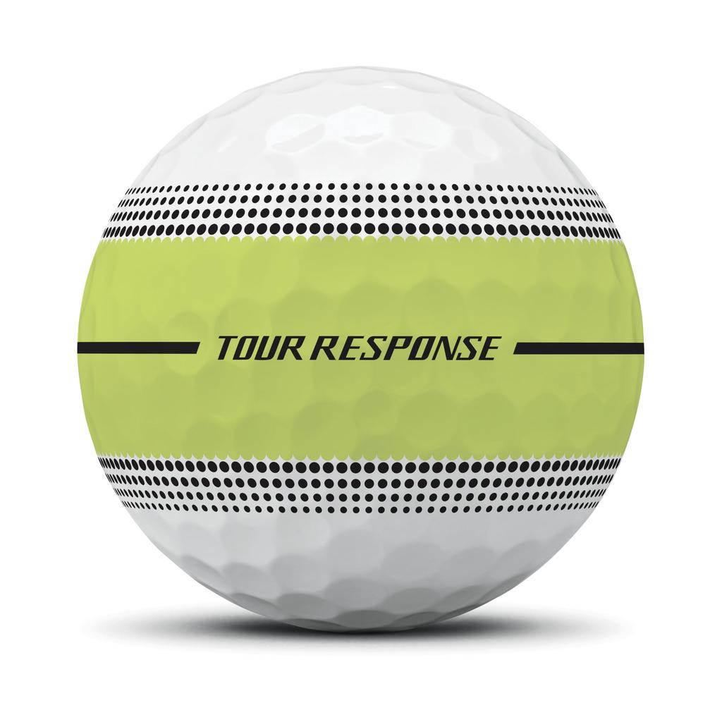TAYLORMADE GOLF TM26 TourResp StripeYLW GLB Dz Tour Response Stripe Yellow Golf Ball 2026 Model White/Yellow