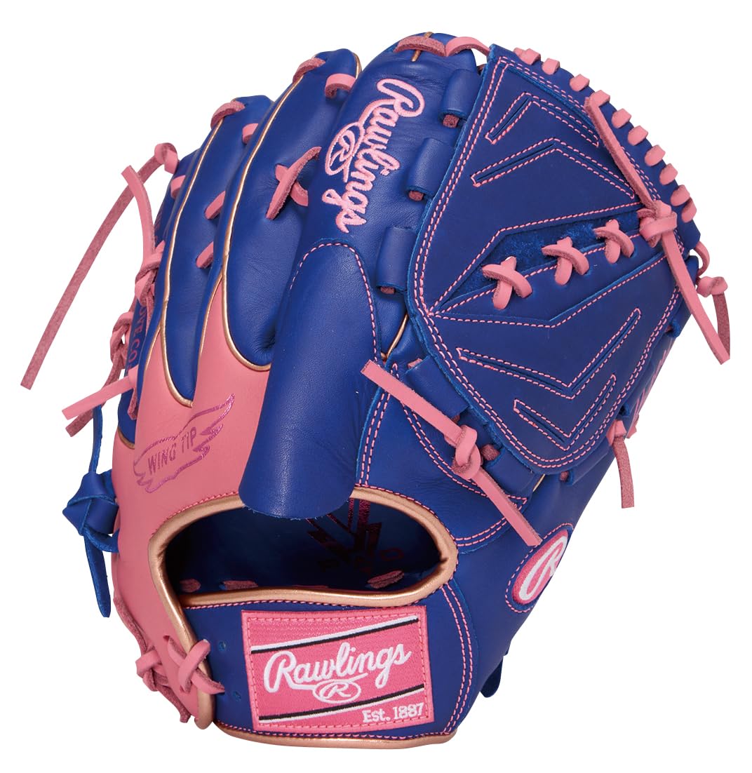 

Rawlings Hyper Tech Color Sync Baseball Glove Pitcher Model GR6HTCA15W 11.75 Inches Indigo Pink Left-Handed