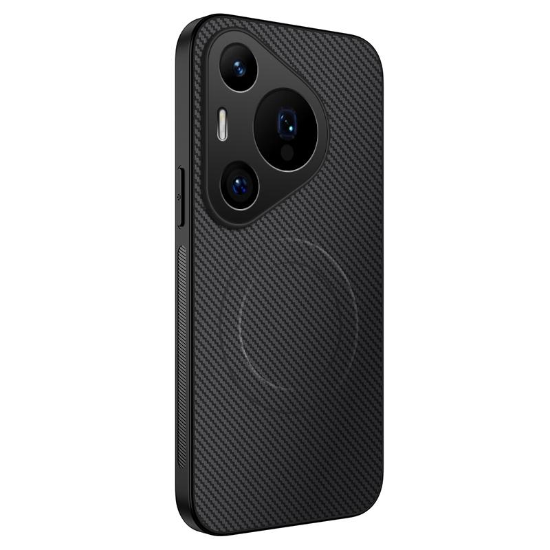 P70 P80 Pro Luxusní matný kryt na telefon z uhlíkových vláken pro Huawei Pura 70 Pro Pura 80 Ultra Magnetický do auta Nárazuvzdorný tvrdý kryt