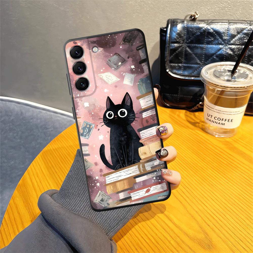 

Cartoon Black Cat Case for Samsung Galaxy A06 A50 A37 A12 A55 A41 A25 A16 A57 A15 A52 A36 A05 A70 A73 A51 A53 A17 A23 A13 Phone Galaxy A57