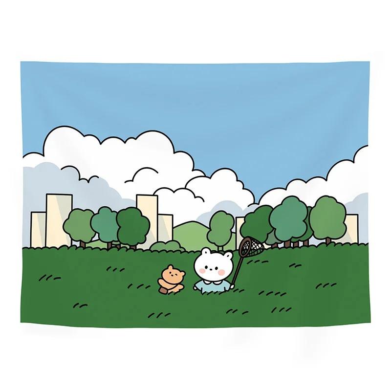 Милый художественный гобелен с изображением мультфильма — фото 6