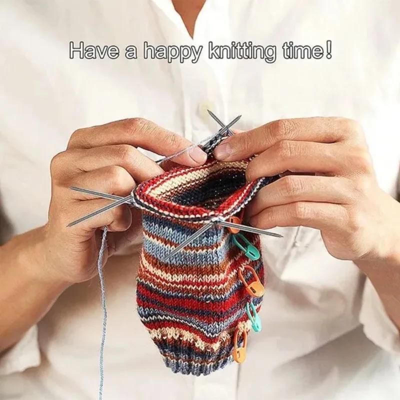 Stricknadeln Häkelnadel-Set Häkelnadel Stricknadeln Strickwerkzeug Edelstahl Rund Flexibel Sockenstricken