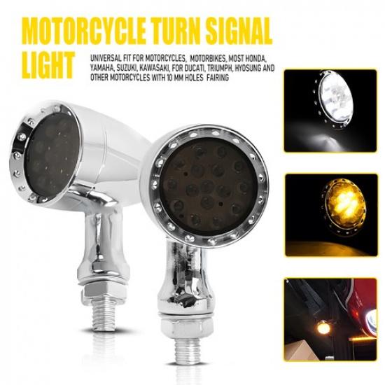 2/4X Motorcycle Signal Turn LED Blinker Lights For Harley Sportster XL 1200 883