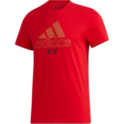 China City T M Atmungsaktives Lässiges Sport-Kurzarm-T-Shirt Herren Oberteile Hell-Karmesinrot GL5595