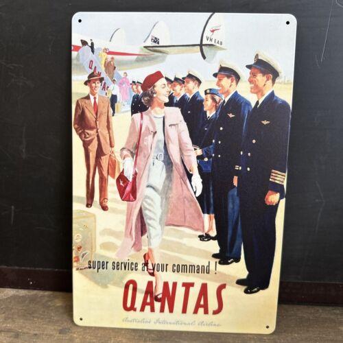 

QANTAS Super Service Repro Metal Small SignAluminum 20x30cm（7.8x11.8inch）