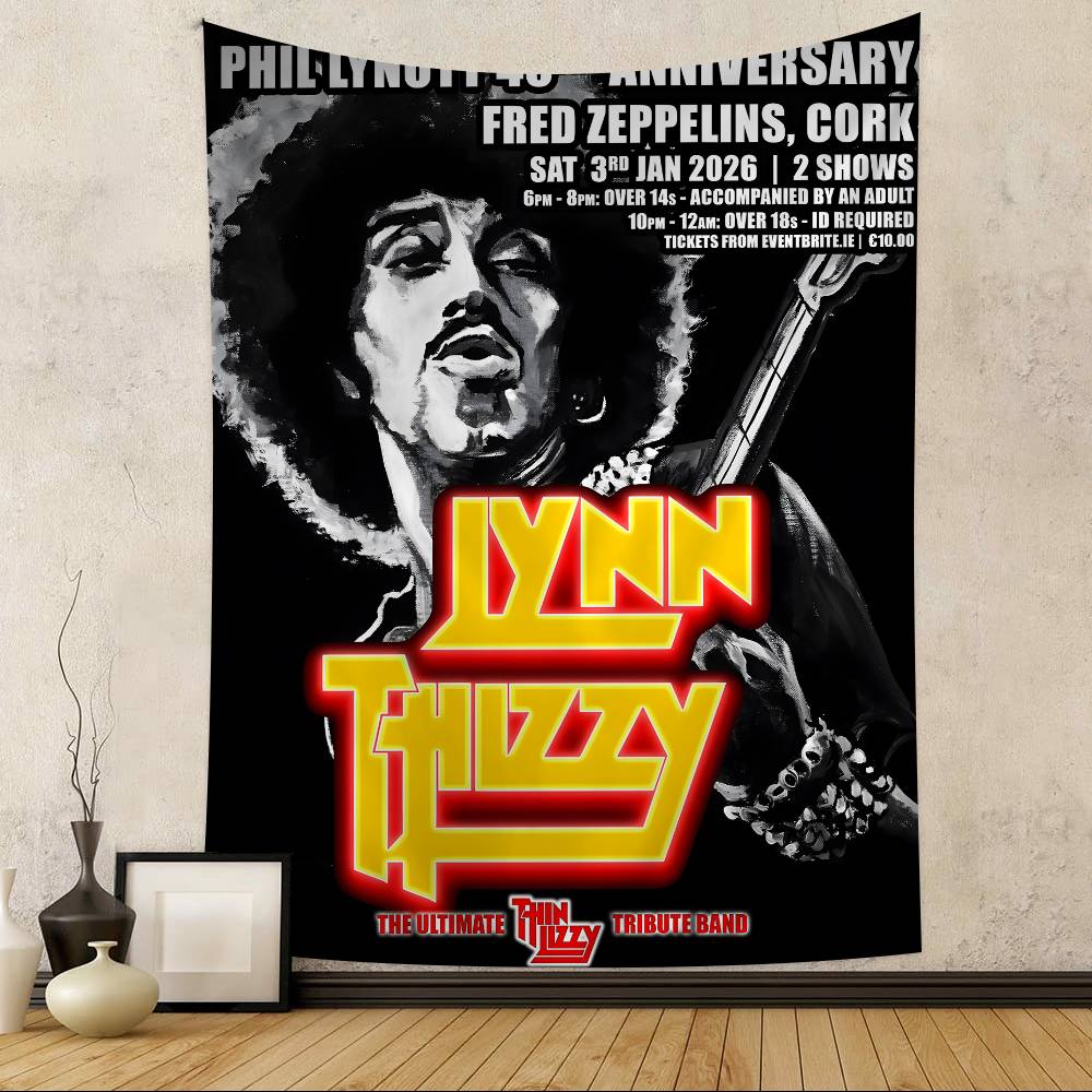 Tapestry da Parete Fai-da-te Anime Band Rapper Classica Thin Lizzy per Soggiorno Casa Dormitorio Decorazione Arte da Parete