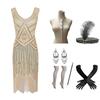 1920er Gatsby Pailletten Fransen Paisley Flapper Kleid Mit 20er Jahre Accessoires Set Vintage Gatsby Kleid Für Damen