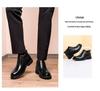 Men's Genuine Leather Slip-On Winter Shoes: Top Layer Cowhide, Warm Velvet Lining, Business Style