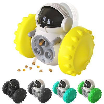 Interactive Dog Toy Robot Shapes Food Dispensing Slow Feeder Self-Moving No Power Needed Pet Enrichment Toy