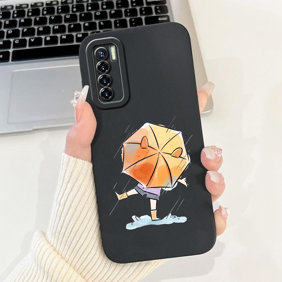 For Tecno Camon 17 Case CG6 CG6j Soft Silicone Cover Fashion Painted Shockproof Bumper For Tecno Camon 17 Pro 17P Camon17 Fundas