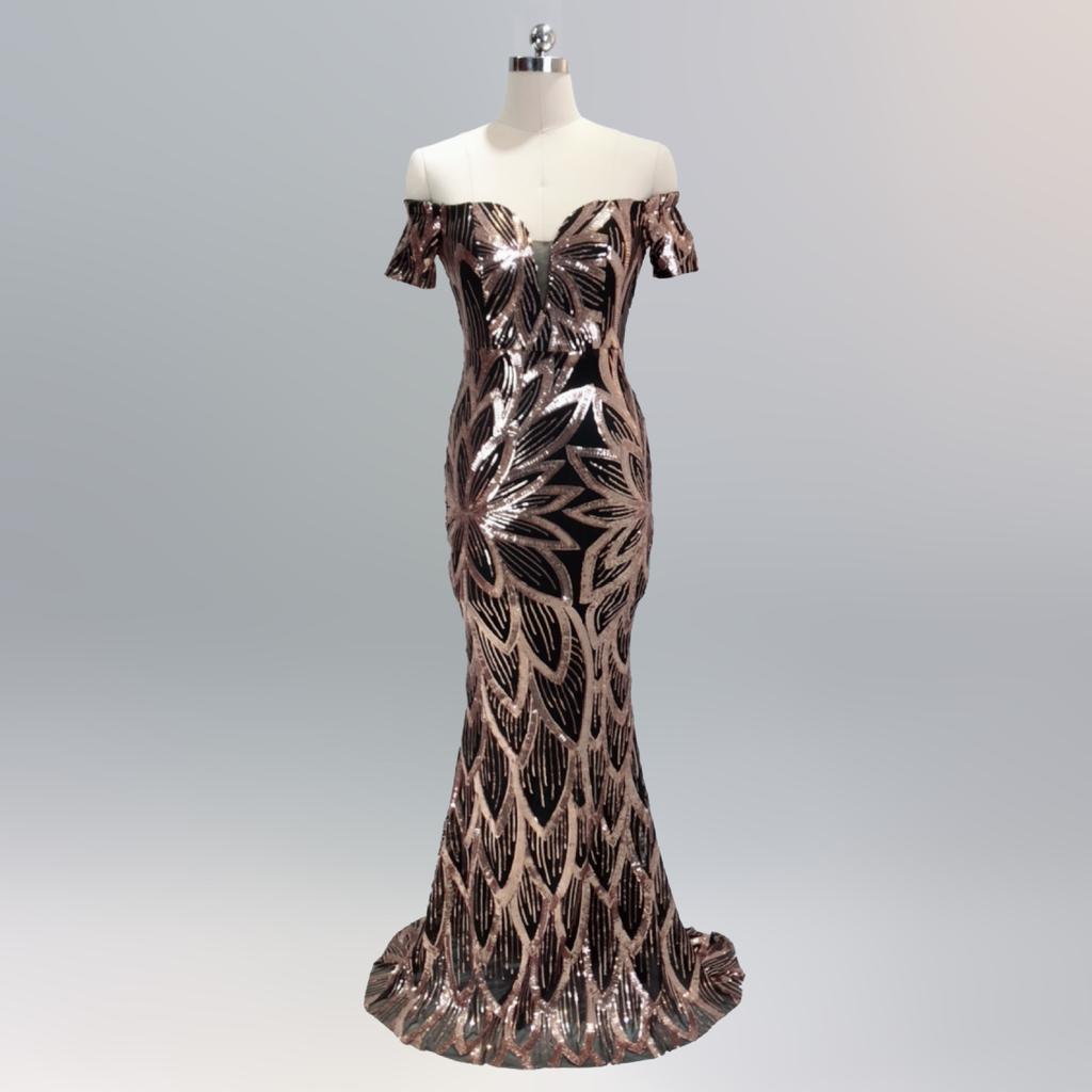 Dress Long Fishtail Sequins Evening Gift Slim Banquet Dress Evening Dresses