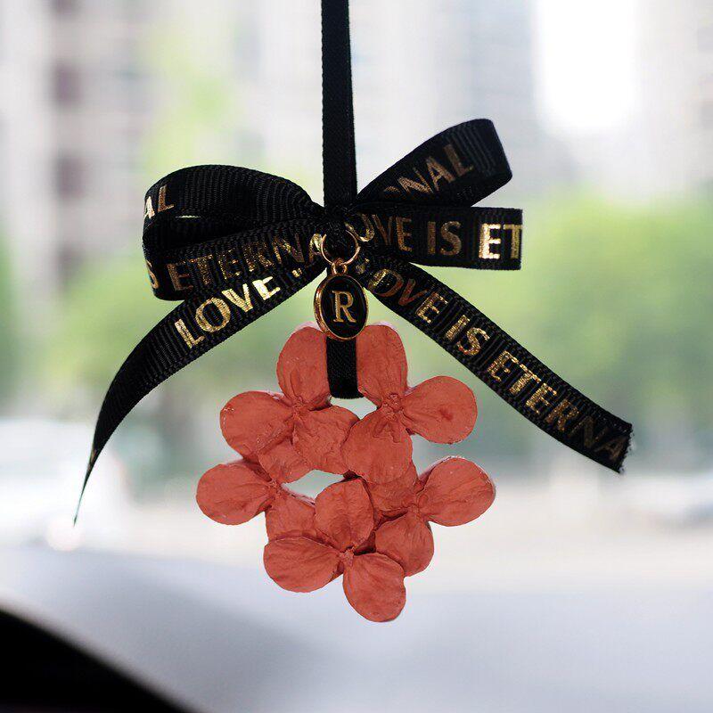 

Lucky Clover Aromatherapy Car Hanging Ornament Car Interior Car Perfume Rearview Mirror Pendant High-End Aroma Diffuser Stone Fragrance Tablets Dark Red (Send Perfume)