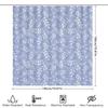 Leaf Pattern Shower Curtain: White And Light Blue Waterdrop Design For Bathrooms Decor Washable Fabric Bathroom Accessories