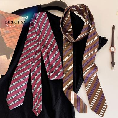 Simple Korean Striped Tie Printed Stripe JK Uniform Necktie Harajuku Style Y2K Shirt Tie Decoration JK Uniform Decoration