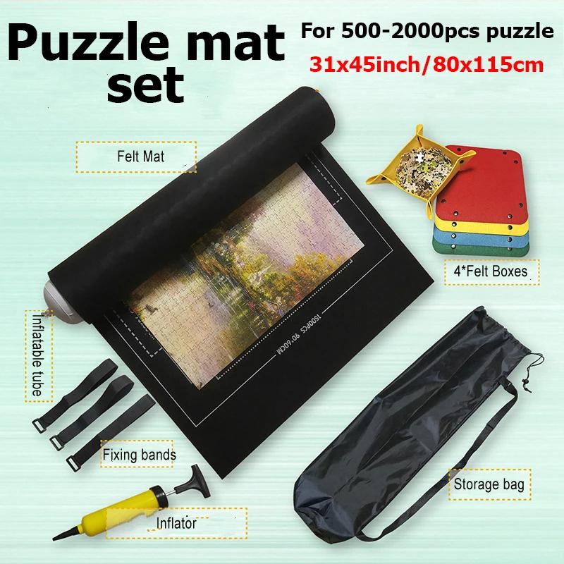 Puzzle Storage Mat Anti Slip Felt Fabric Portable Storage Blanket Tool 1500-3000 Children Adults Puzzle Fragments Applicable TMZ