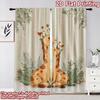 2D Flachdruck 2 Stück Vorhang Fensterbehandlung Vorhänge Mutter und Baby Giraffen Digital Bedruckt Polyester Vorhänge Geburtstagsparty