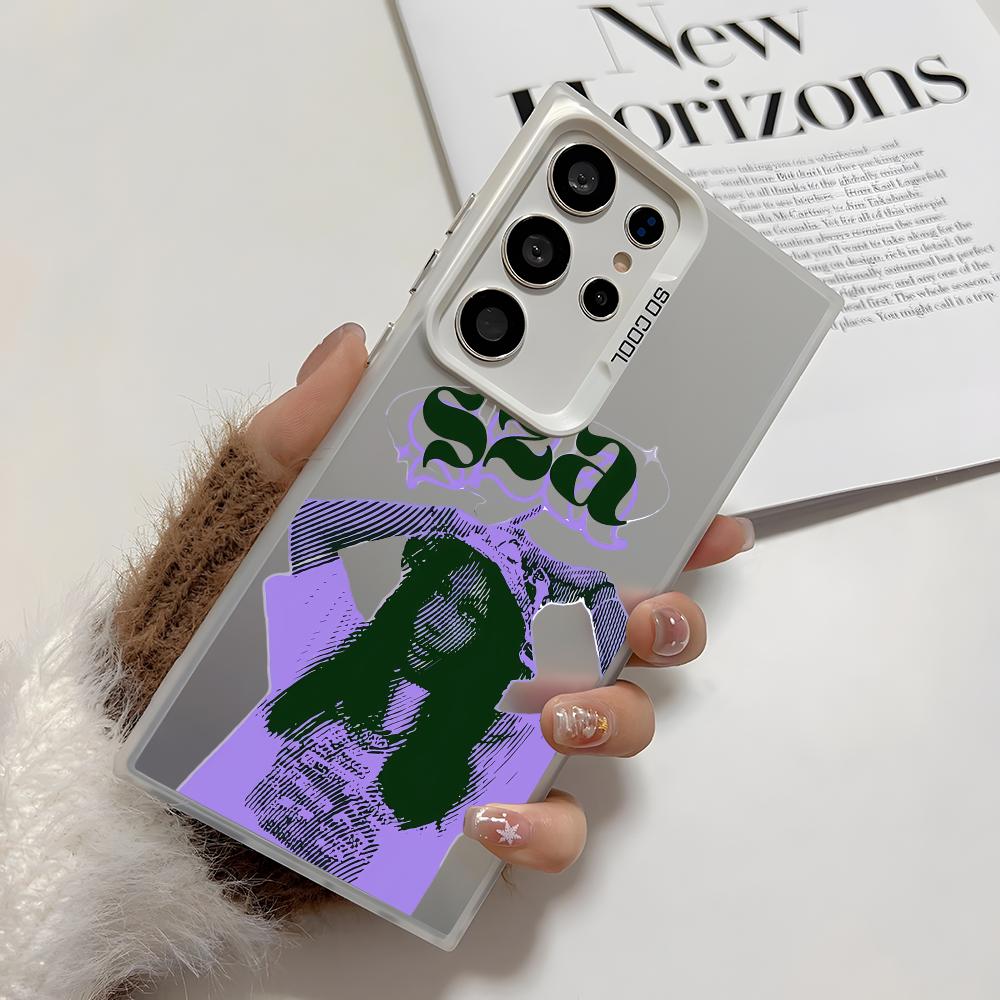 Saturn Singer S-SZA Handyhülle für Samsung Galaxy S25 Edge S24 S23 S22 S21 S20 Ultra Funda Silikon Silberne Abdeckung