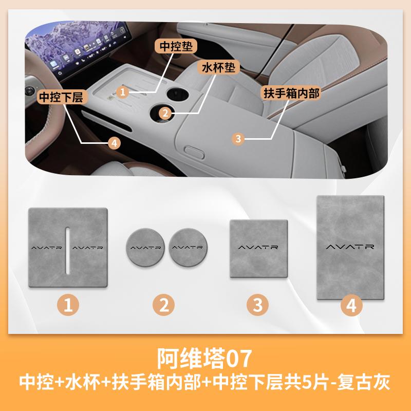 Modified Parts Interior Accessories For Avatr 07 Car Decoration Auto Accessories Wireless Charging Central Control Pad Tools