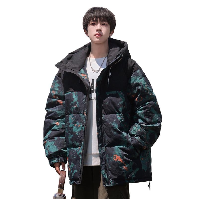 Down jacket men's winter camouflage fashion trendy brand ruffian handsome warm casual top jacket short fashion