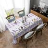 Purple Lavender Flower Butterfly Waterproof Tablecloth Wedding Party Dining Kitchen Decoration Rectangular Table Cover