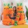 50cm-70cm Lovely Carrot With Expression Plush Toy Dolls Big Long Radish with Green Leaves Soft Stuffed Toys