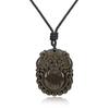 Golden Obsidian Pixiu Tai Chi Fortune Necklace for Men [KOAI]