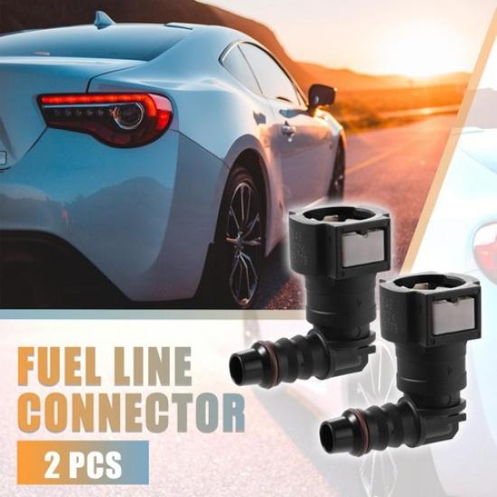 

2pcs Car Fitting Fuel Line Quick Connect 90 Degree for 3/8 to 5/16 ID Nylon Tube