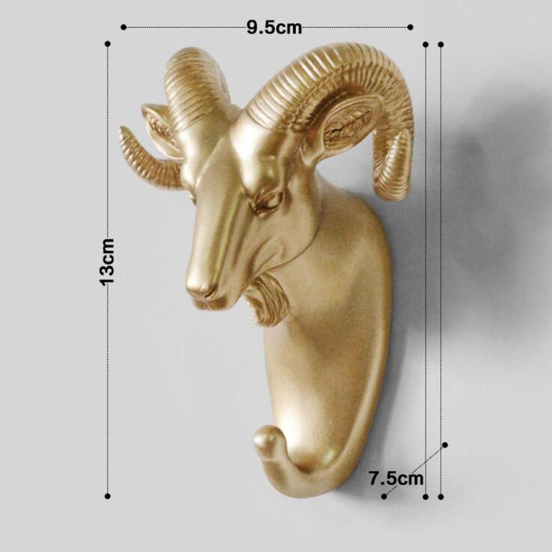 Wall Hanging Hook Vintage Deer Head Animal for Hanging Clothes Hat Scarf Key Deer Horns Hanger Rack Wall Decoration