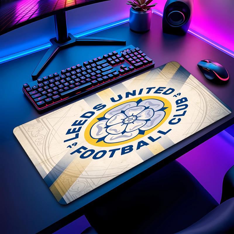 Leeds United Fußballmuster Mauspads Nicht?Rutschfestes Gummi-Basis Gaming-Mauspad Für Schreibtisch Büro Zuhause
