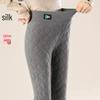 Women's High Waist Velvet-Lined Slimming Cotton Pants - Warm Winter Inner & Outer Wear, Plus Size Available