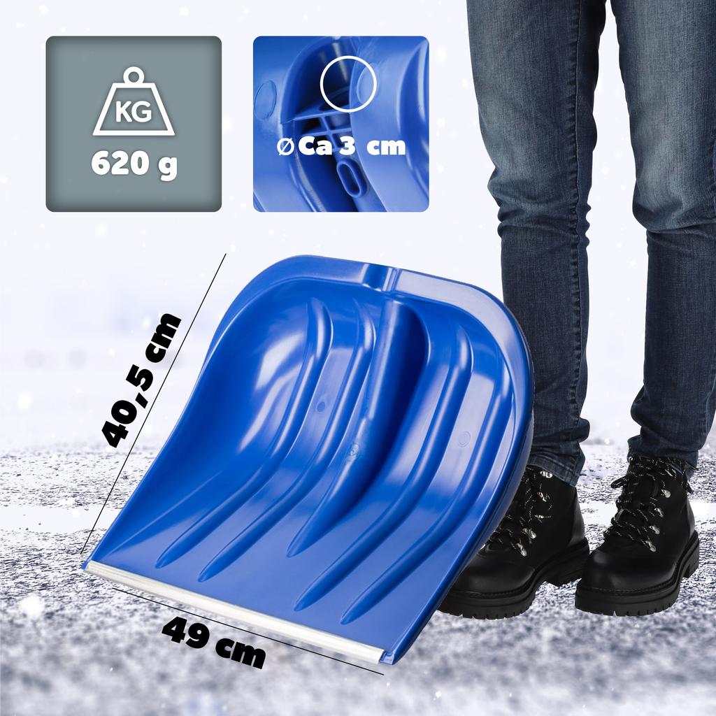KADAX 3x Łopata szufla Do Śniegu Bez Trzonka Do Odśnieżania 49cm Plastikowa