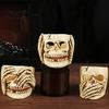 Realistic Halloween Ornaments Skull Candle Holder Decor, Resin Gothic Table Ornament, Spooky Shelf Reusable Decor for Party Home, Trick or Treat
