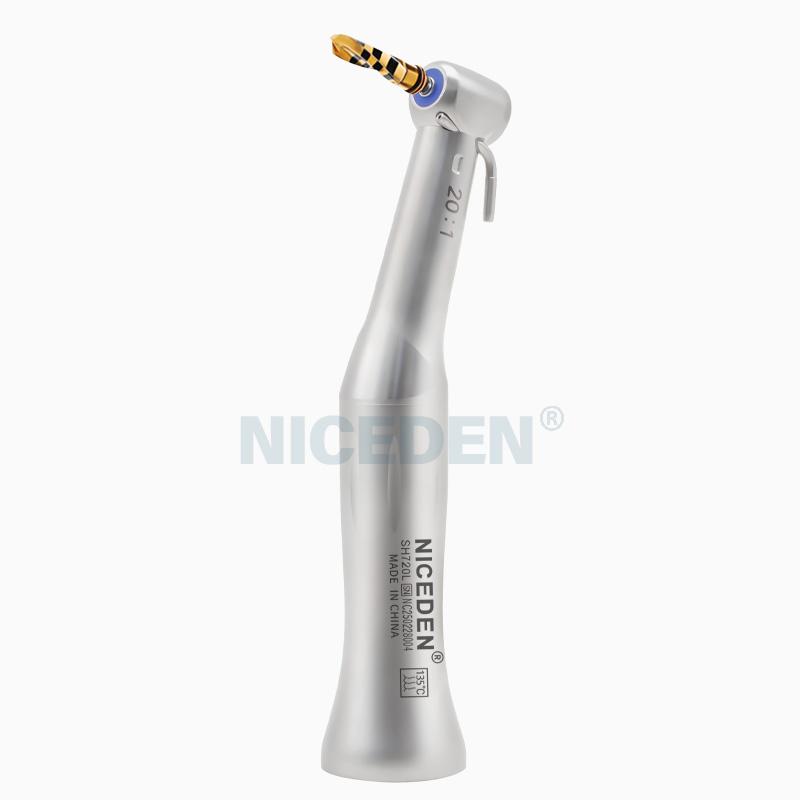 

Niceden Dental 20:1 Implant Contra Angle Handpiece Surgery Shaft Drive Cartridge Low Speed Push Button Chuck Handpiece Dentist Tools