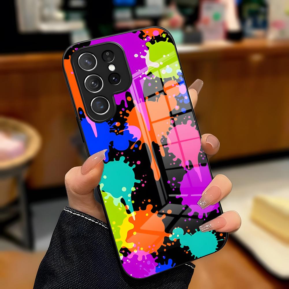 

Game S-Splatoon Art Phone Case For Samsung A25 A13 A33 5G A54 A36 A35 A56 A52 A14 Shockproof Glass Cover Samsung A53
