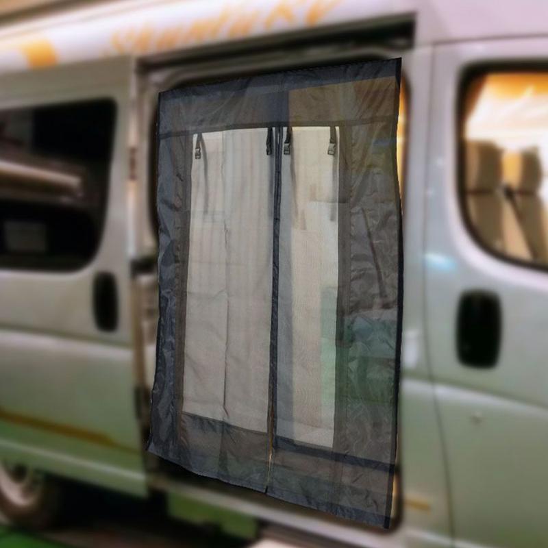 Screen for RV Door Fly Screen Breathable RV Door Mesh Net Curtains Fly Sun Protectors for Travel Vehicle Camping Outside Adults