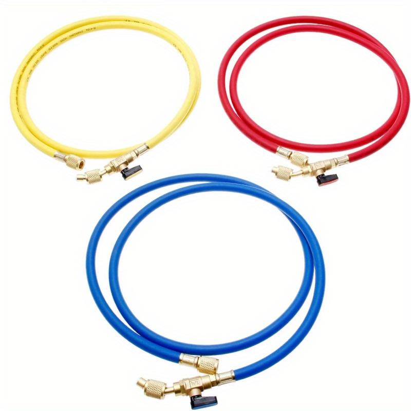 R134A Air Conditioner Refrigerant Charging Hose with Ball Valves for R410A R12 R22 R502 R404 Refrigerant Charging Hoses Tools