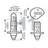 Vehicle Headlight Bulb Heat Resistant Silica Glass Car Headlight Lamp Vehicle Accessories for Safe Night Driving